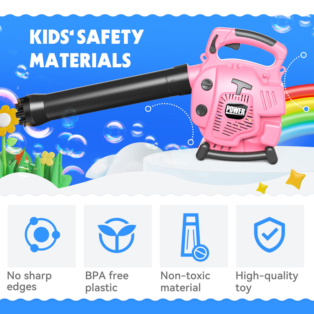 Colorful bubbles in action from Toy Choi Bubble Leaf Blower