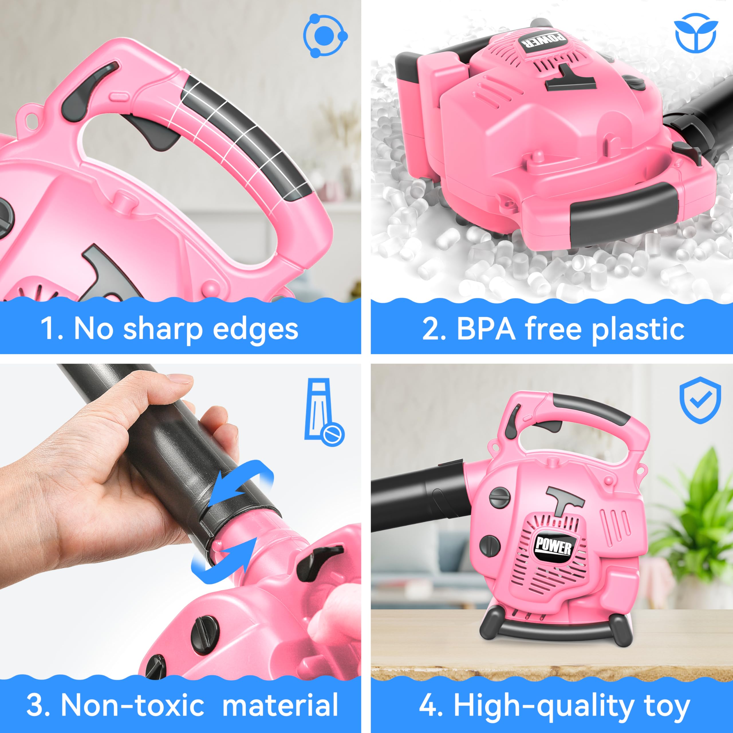 Child enjoying outdoor play with Toy Choi Bubble Leaf Blower