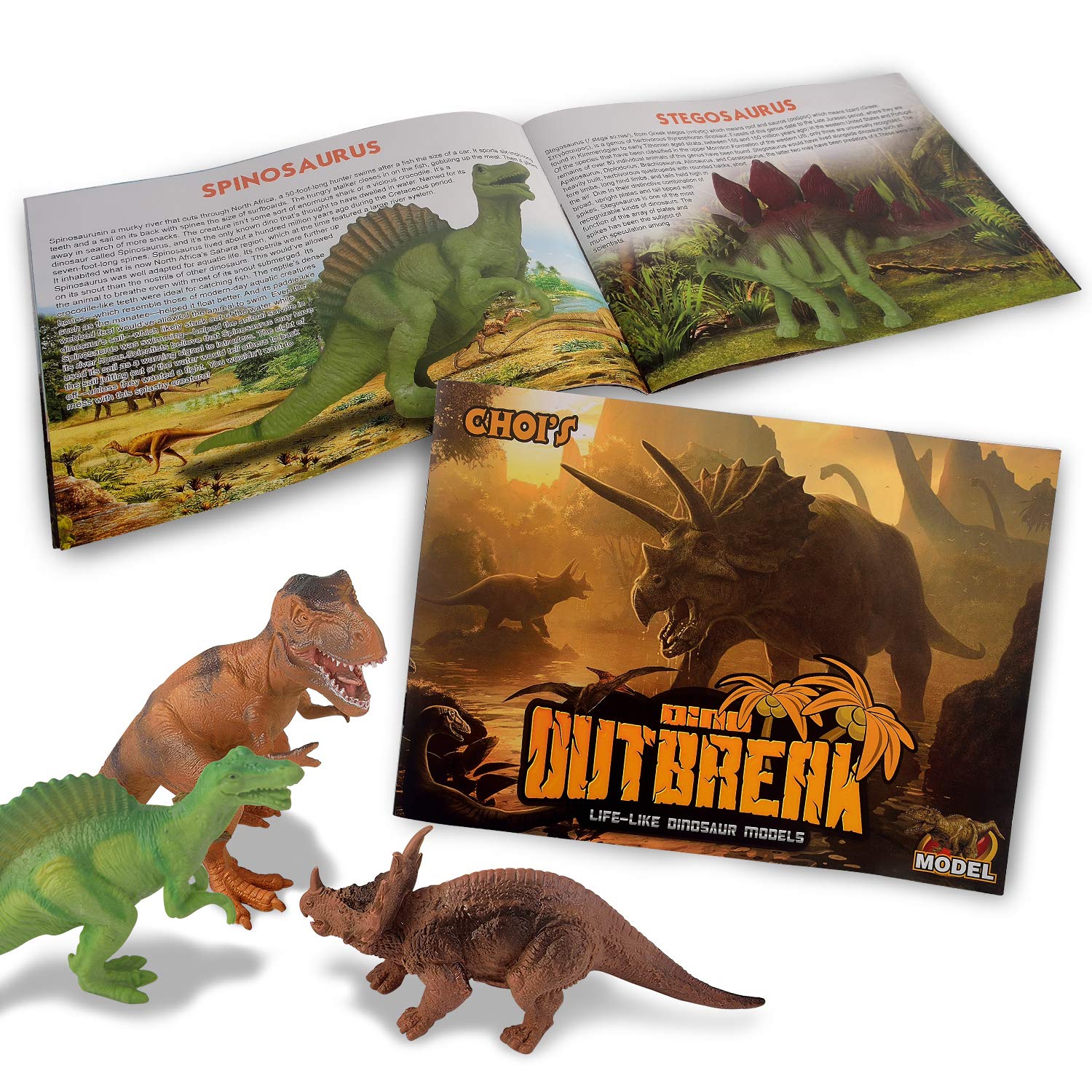 Toy Choi's colorful dinos offer vibrant textures ideal for sorting and pretend play.