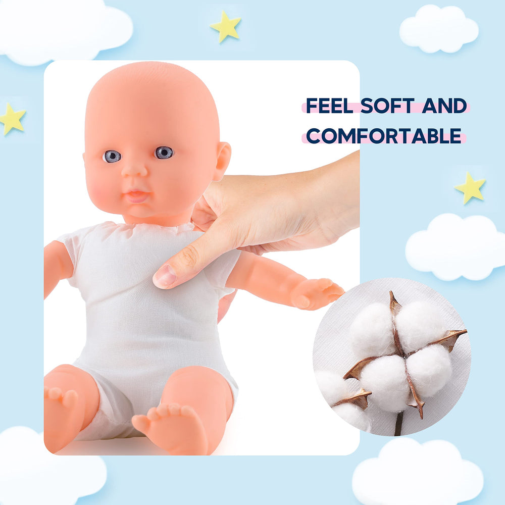Toy Choi's doll bibs and accessories help keep play tidy.