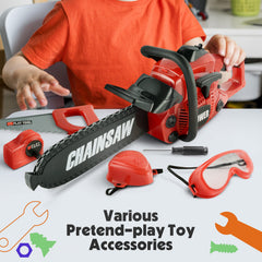 Toy Choi's chainsaw made of ABS plastic for durable, safe gardening play