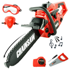 Toy Choi's chainsaw is designed for kids ages 3 to 8 during active play