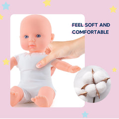 Toy Choi's 12-inch washable outfits for quick cleanups after play.