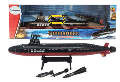 Toy Essentials 16.5-inch black submarine for imaginative underwater play.