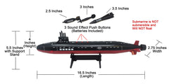 Toy Essentials submarine with sound buttons enhances interactive pretend play.