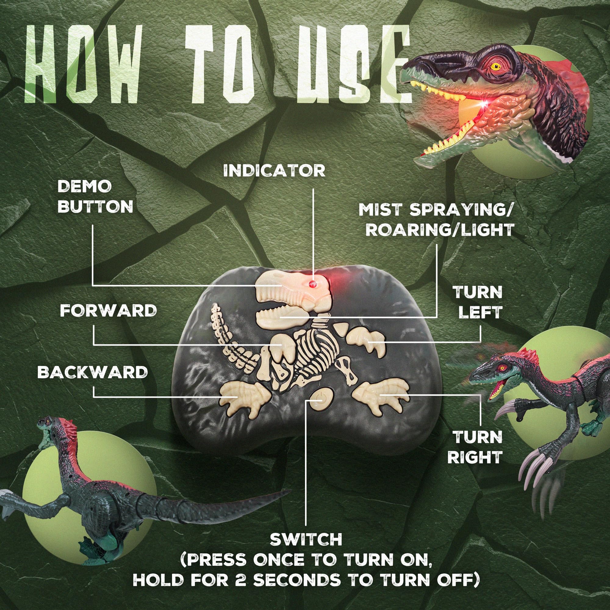 Toy Feast dino unboxing guide shows setup steps for quick start.