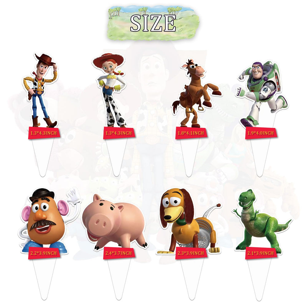 Toy Inspired Story Cupcake Toppers made from sturdy card stock for durability.