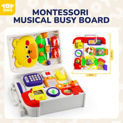 TOY Life 12-18 month friendly busy board boosts fine motor skills.