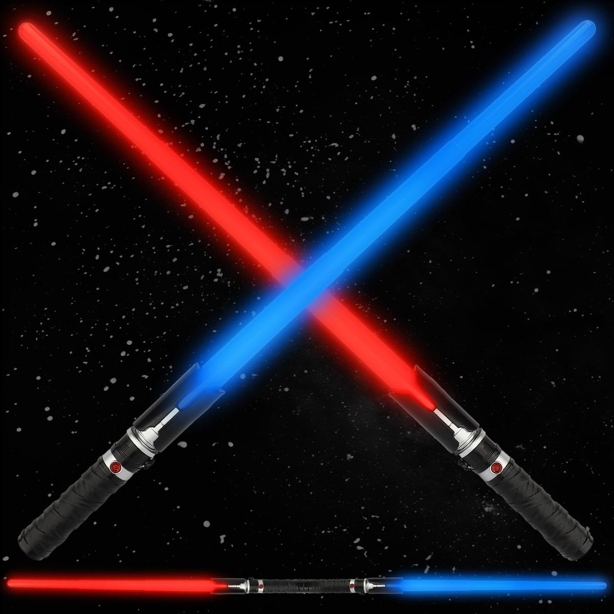TOY Life blue light-up saber glow for nighttime cosplay battles.