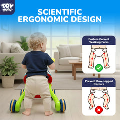 TOY Life adjustable handle emphasized for growing infants and comfortable pushing.