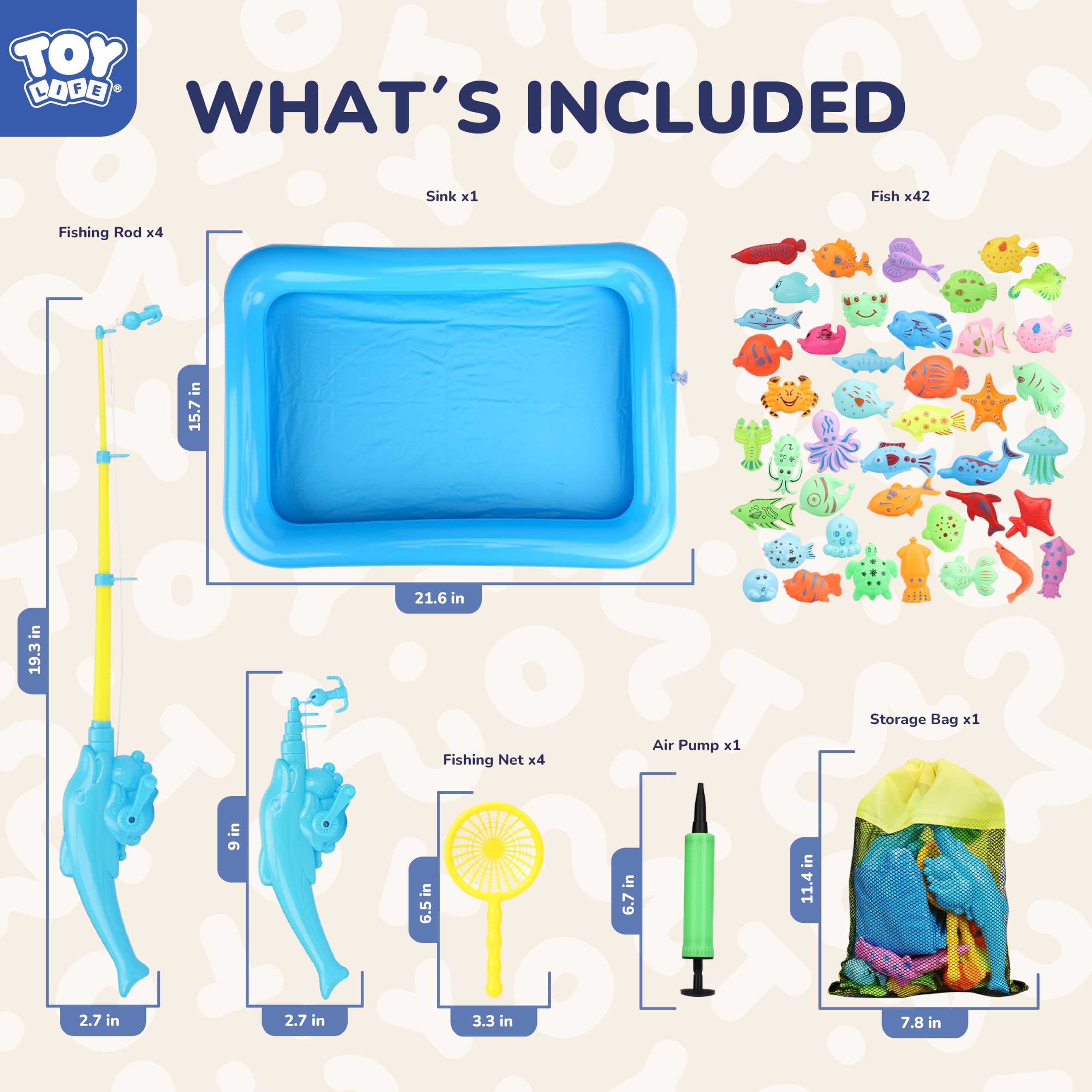 TOY Life 43 magnetic animal toys for ocean-themed learning and counting.