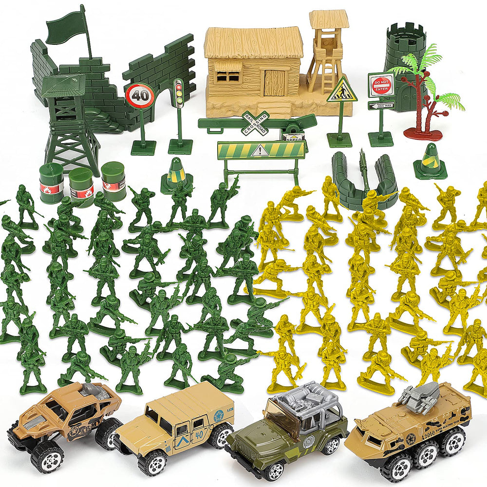 TOY Life 95 PCS Army Men figures for imaginative play and role-playing stories.