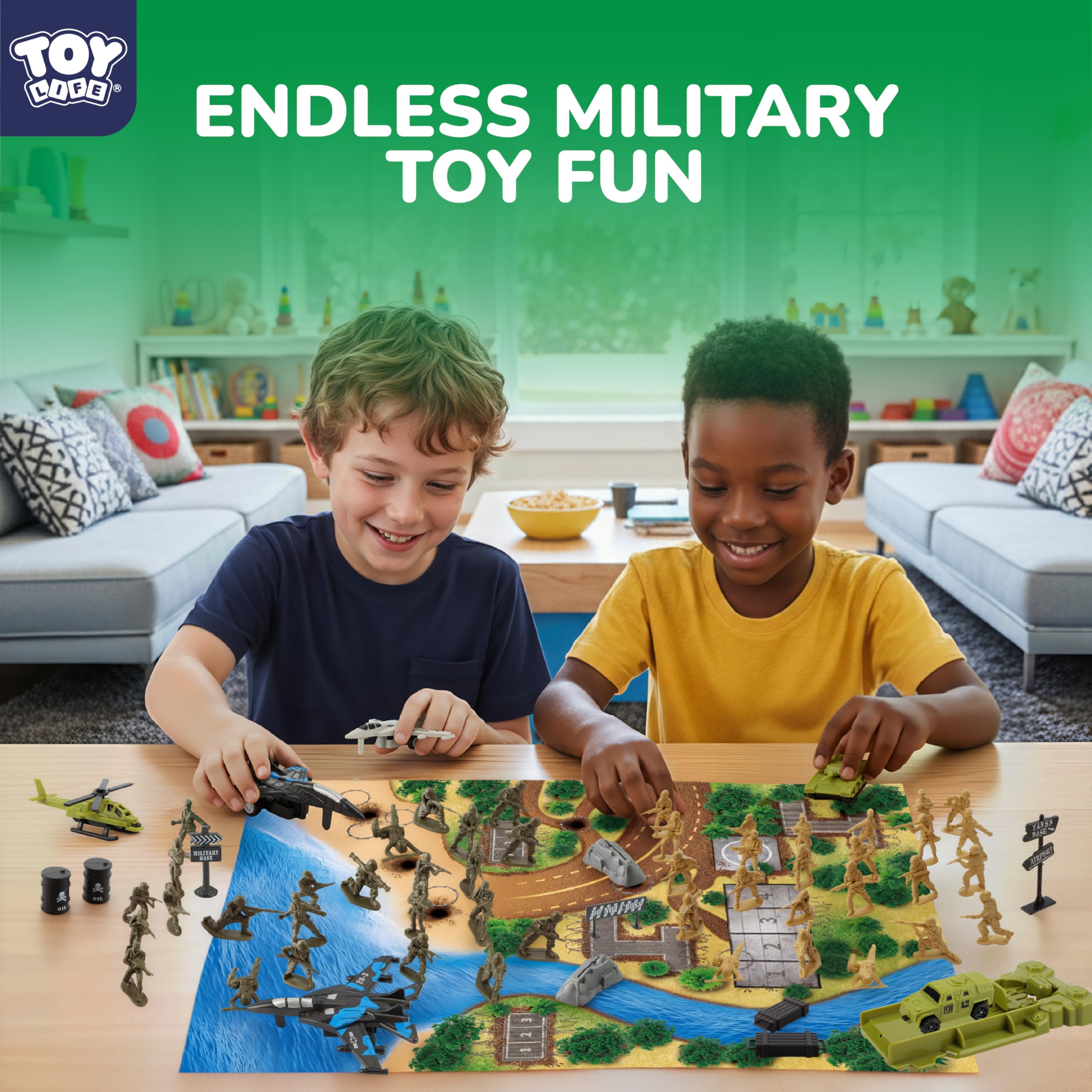 TOY Life army men playset naval ships enabling land-sea battles.