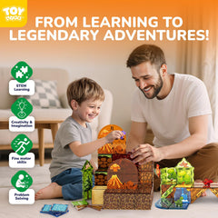 TOY Life Brachiosaurus tile provides tall, friendly dino silhouettes for builds