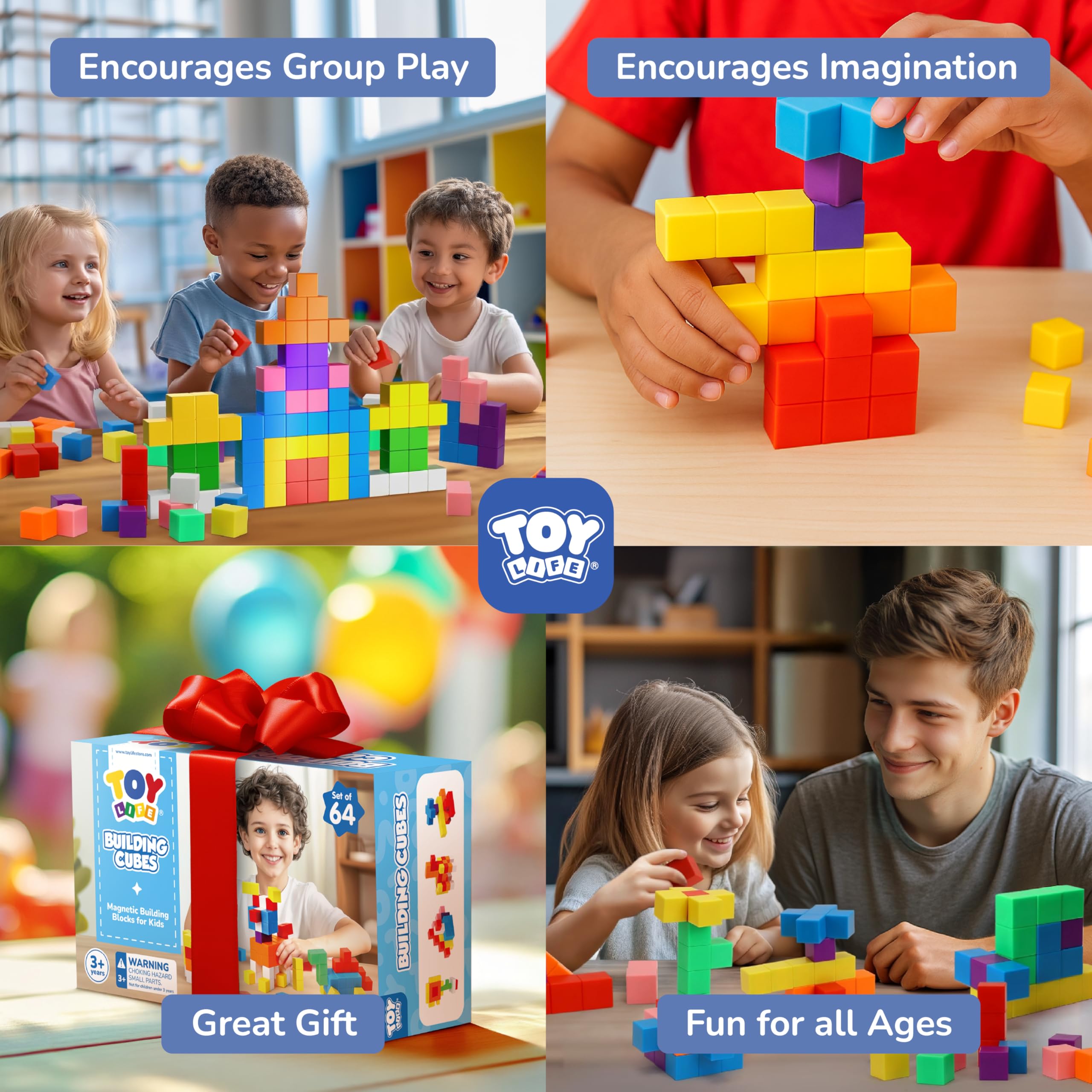 TOY Life bright colors and cubed shapes inspire creative play and recognition