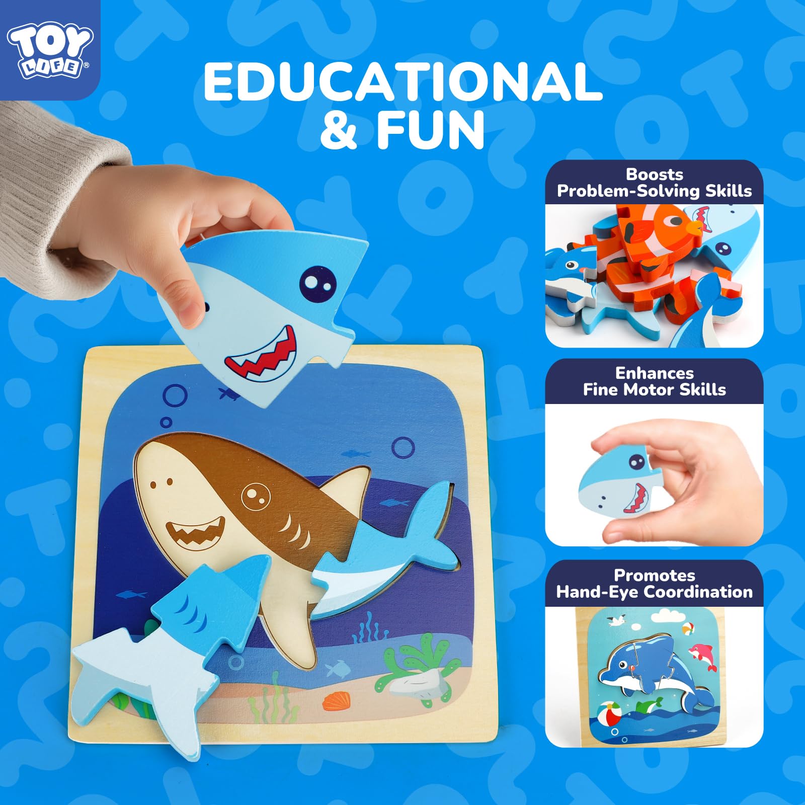 TOY Life bright colors help toddlers focus on shapes and colors.