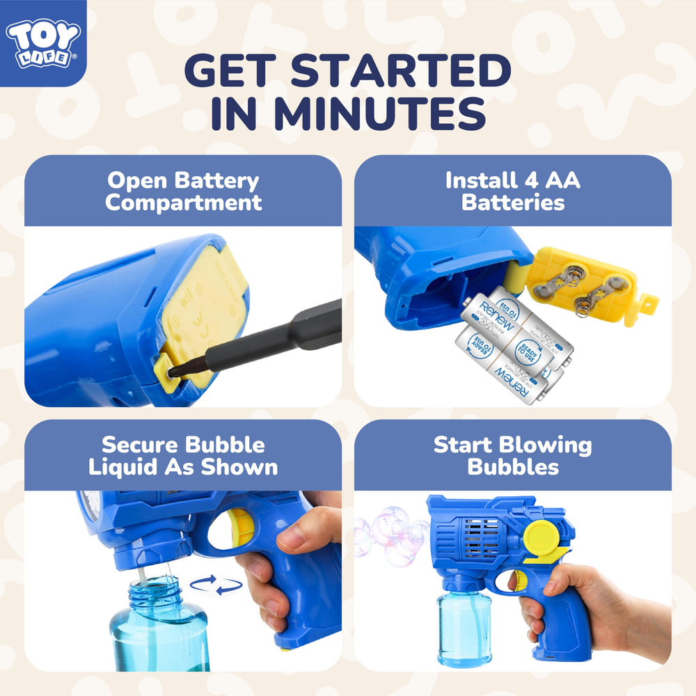 TOY Life bubble guns outdoor fun, ideal for parties and picnics.
