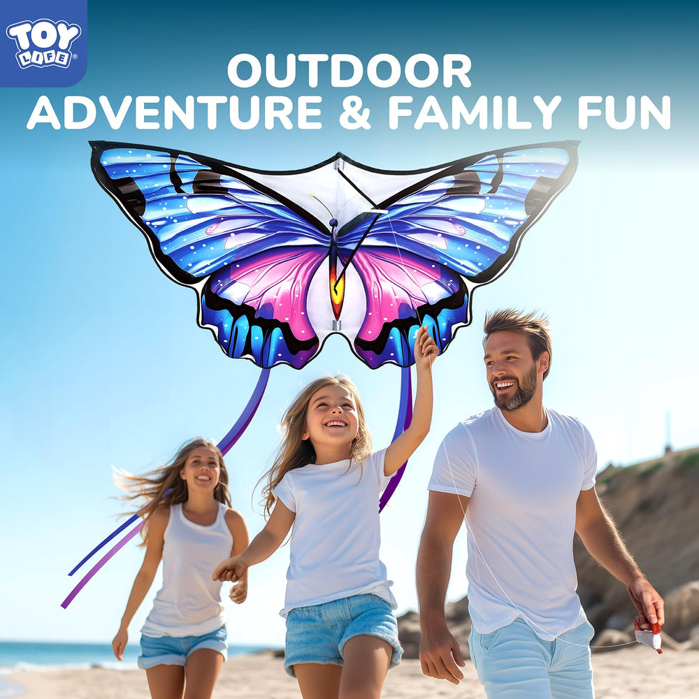 TOY Life butterfly kite easy launch for beginners, ideal for family fun.