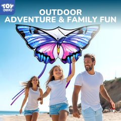 TOY Life butterfly kite easy launch for beginners, ideal for family fun.