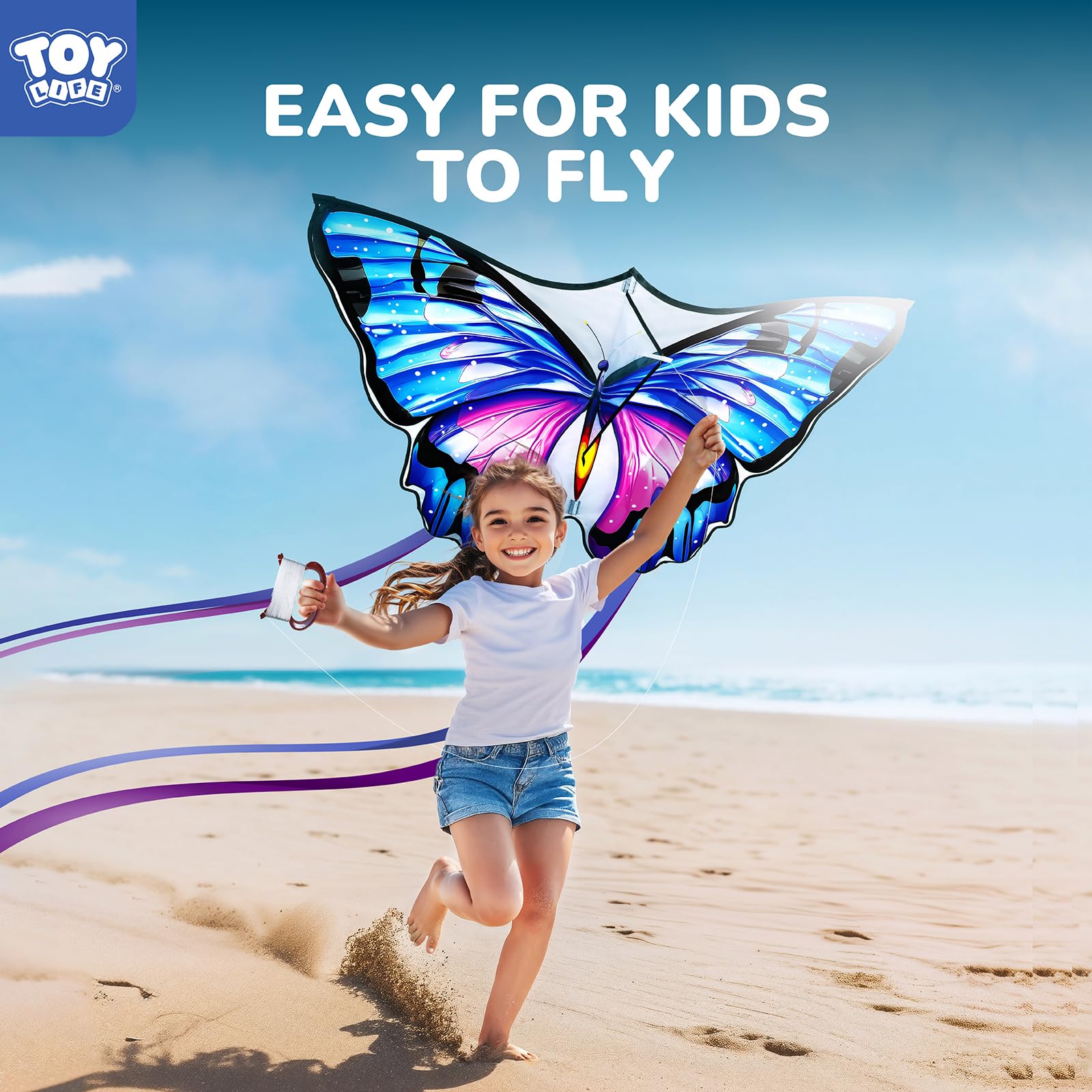 TOY Life kite with tear-resistant ripstop fabric ensures lasting outdoor play.