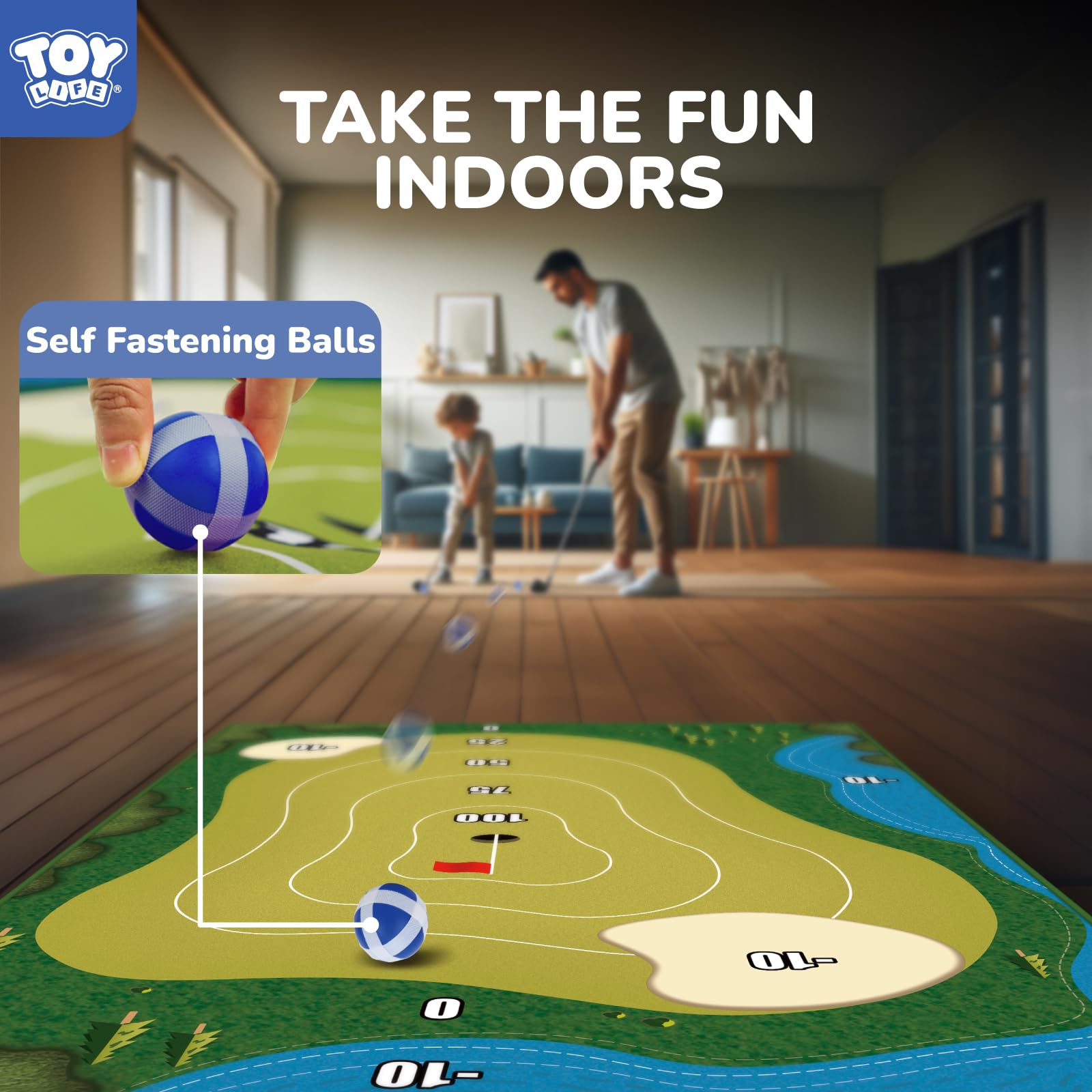 TOY Life central scoring area guides accurate chips and friendly competition