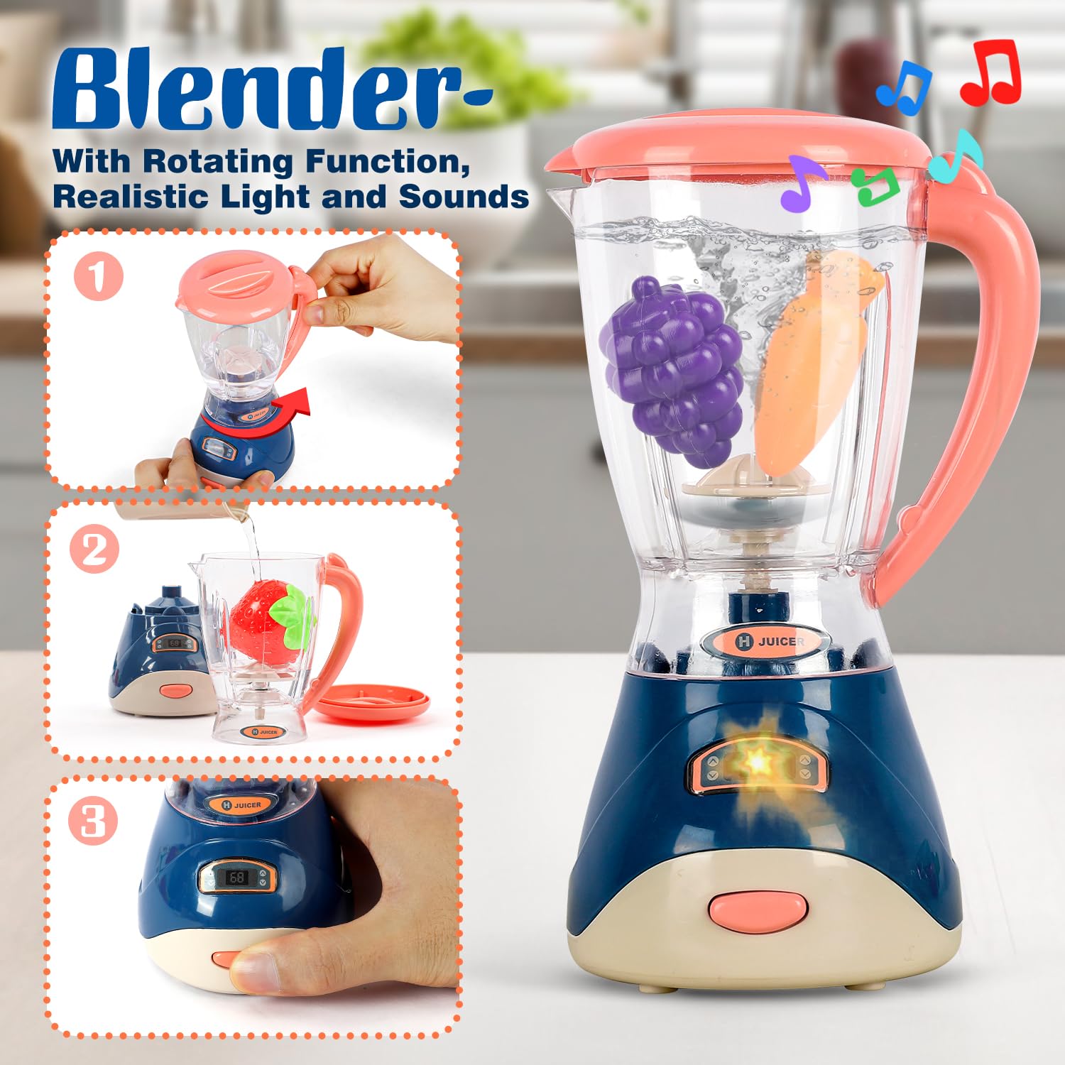 TOY Life coffee maker toy with realistic sounds for role-playing fun.