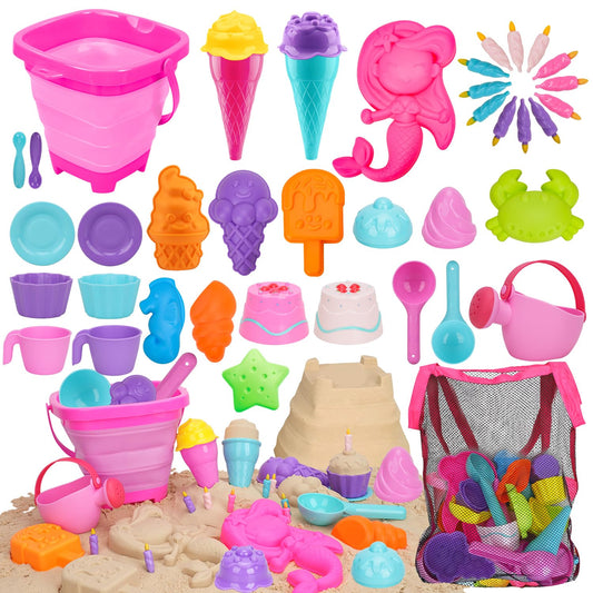 TOY Life collapsible beach bucket for easy storage and portability.