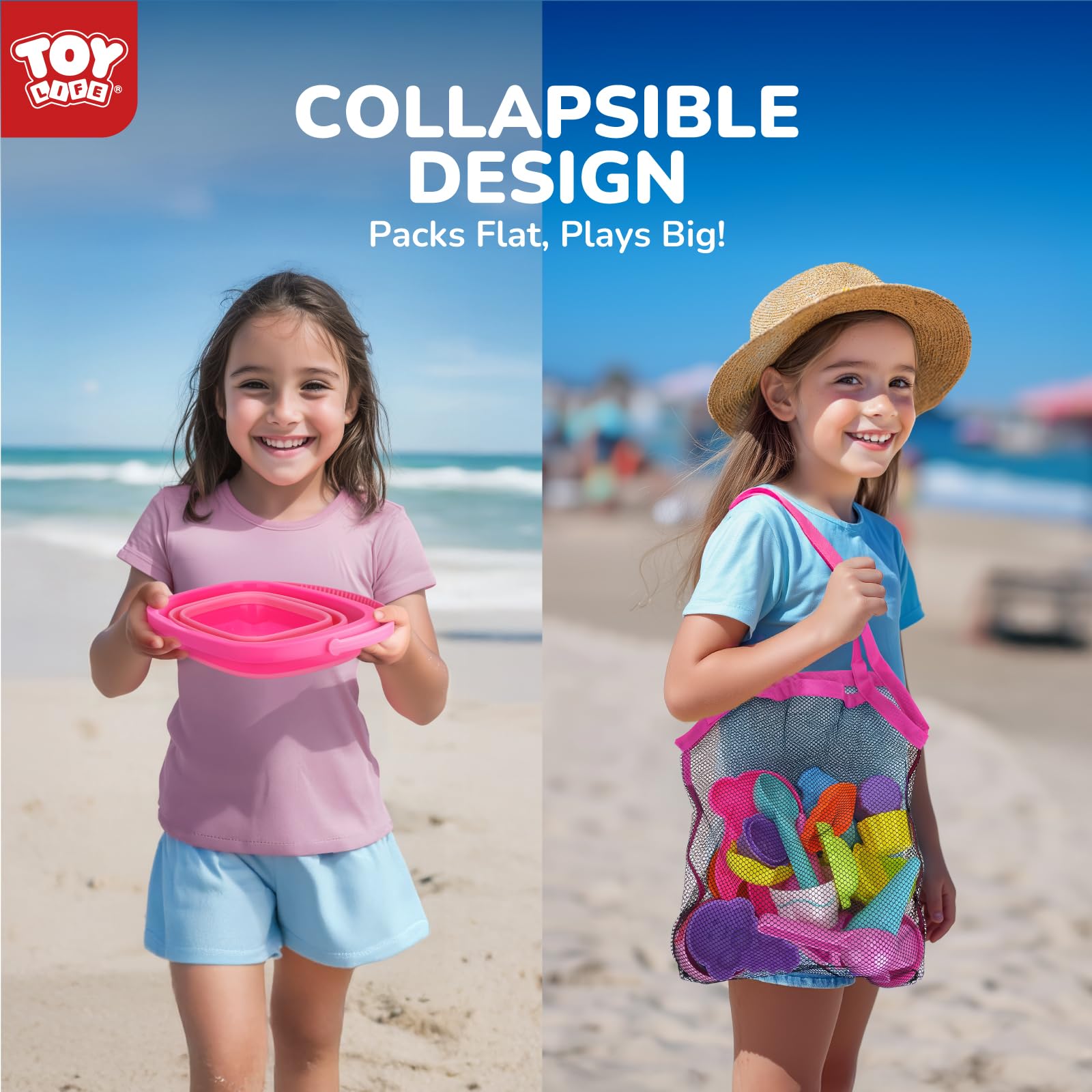 TOY Life colorful beach toy pack encourages creative play.