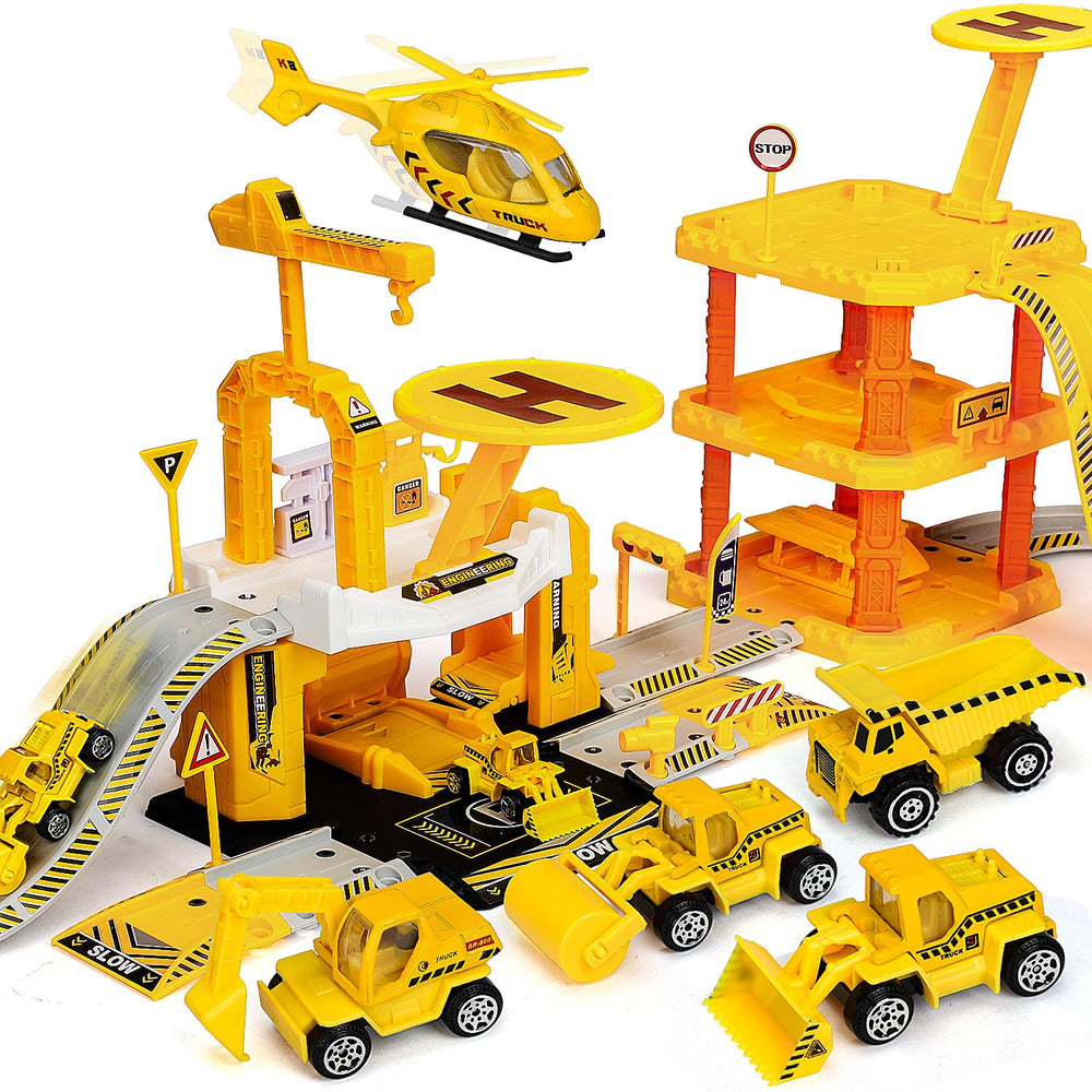 TOY Life construction site playset with multi-level layout for imaginative building