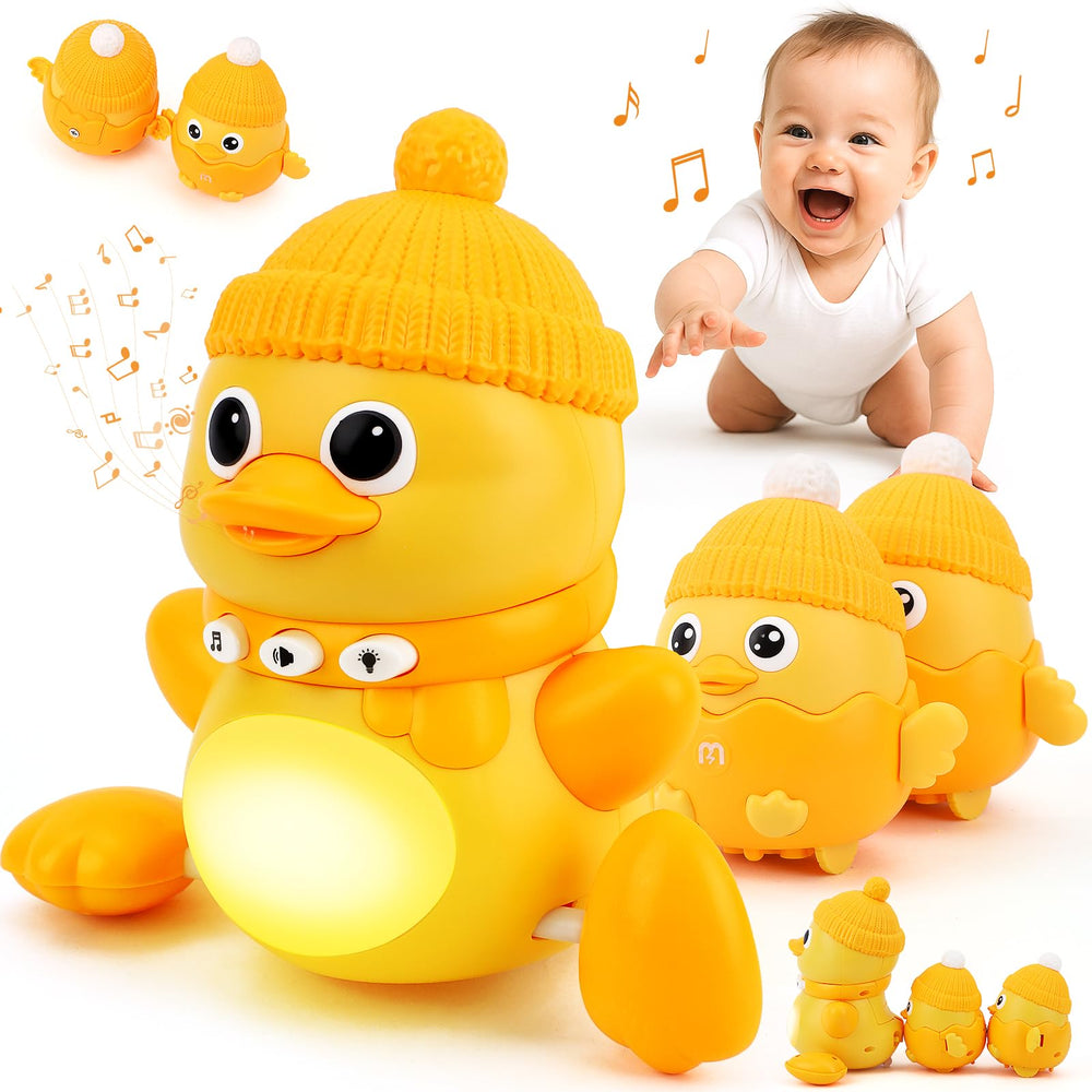TOY Life Dancing Duck set with mama and babies, ideal for tummy-time and movement.