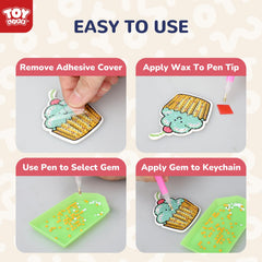 TOY Life Diamond Art Keychains heart design for cute everyday accessories