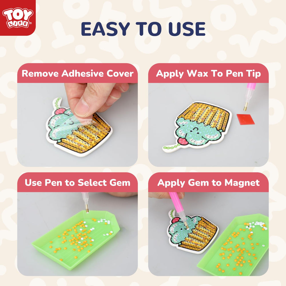 TOY Life Diamond Art Magnets cupcake design for colorful desk decor