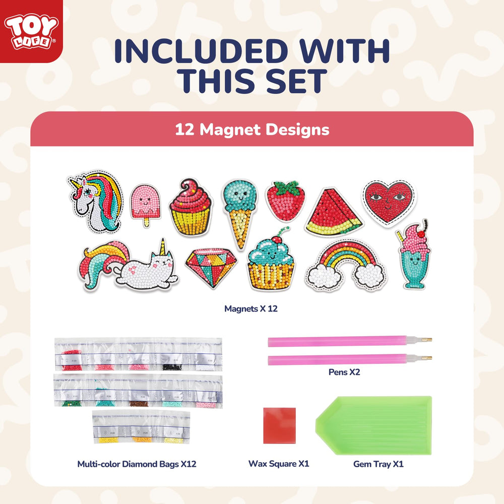 TOY Life Diamond Art Magnets heart design for creative gifting