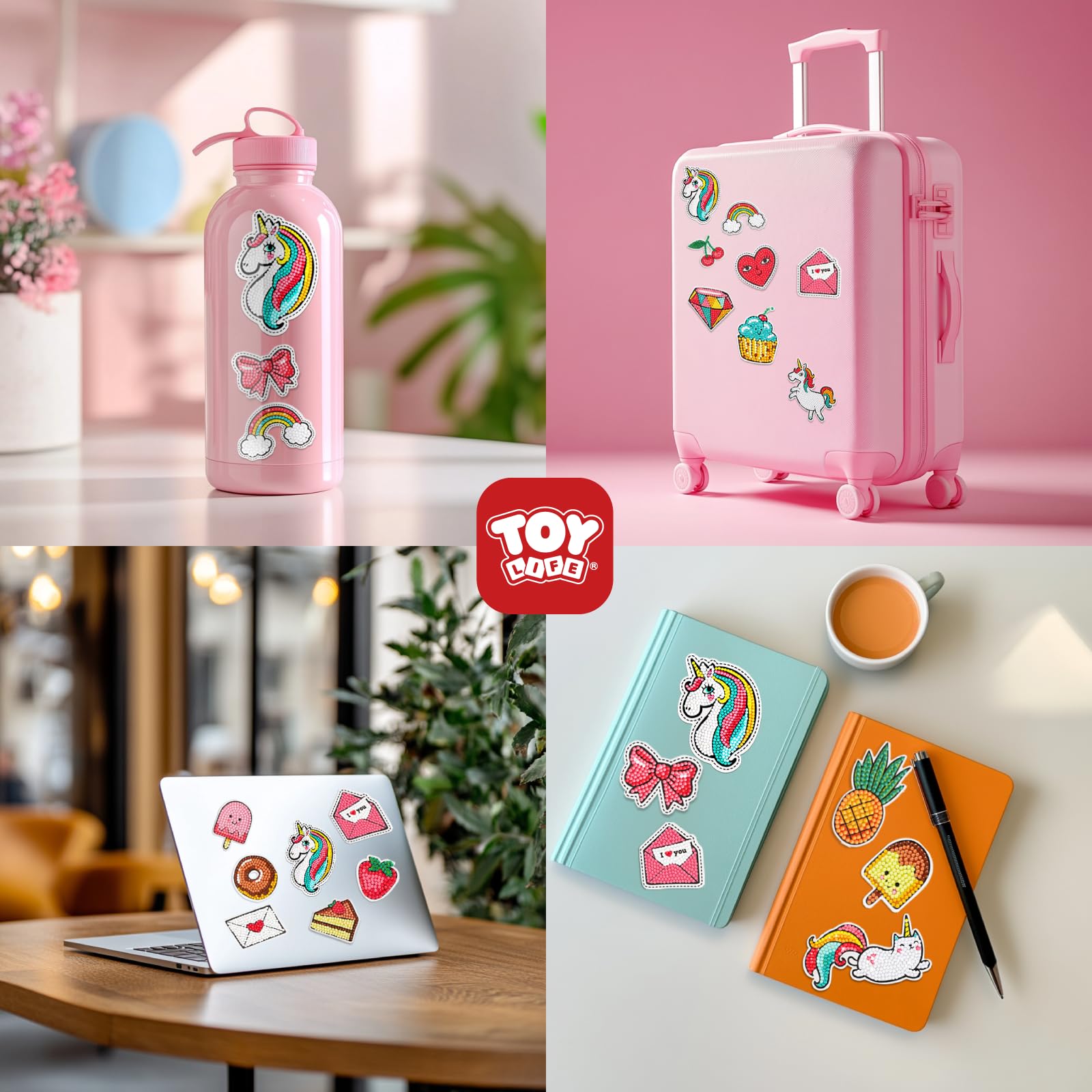 TOY Life ice cream diamond sticker adds sweet color to art sessions.