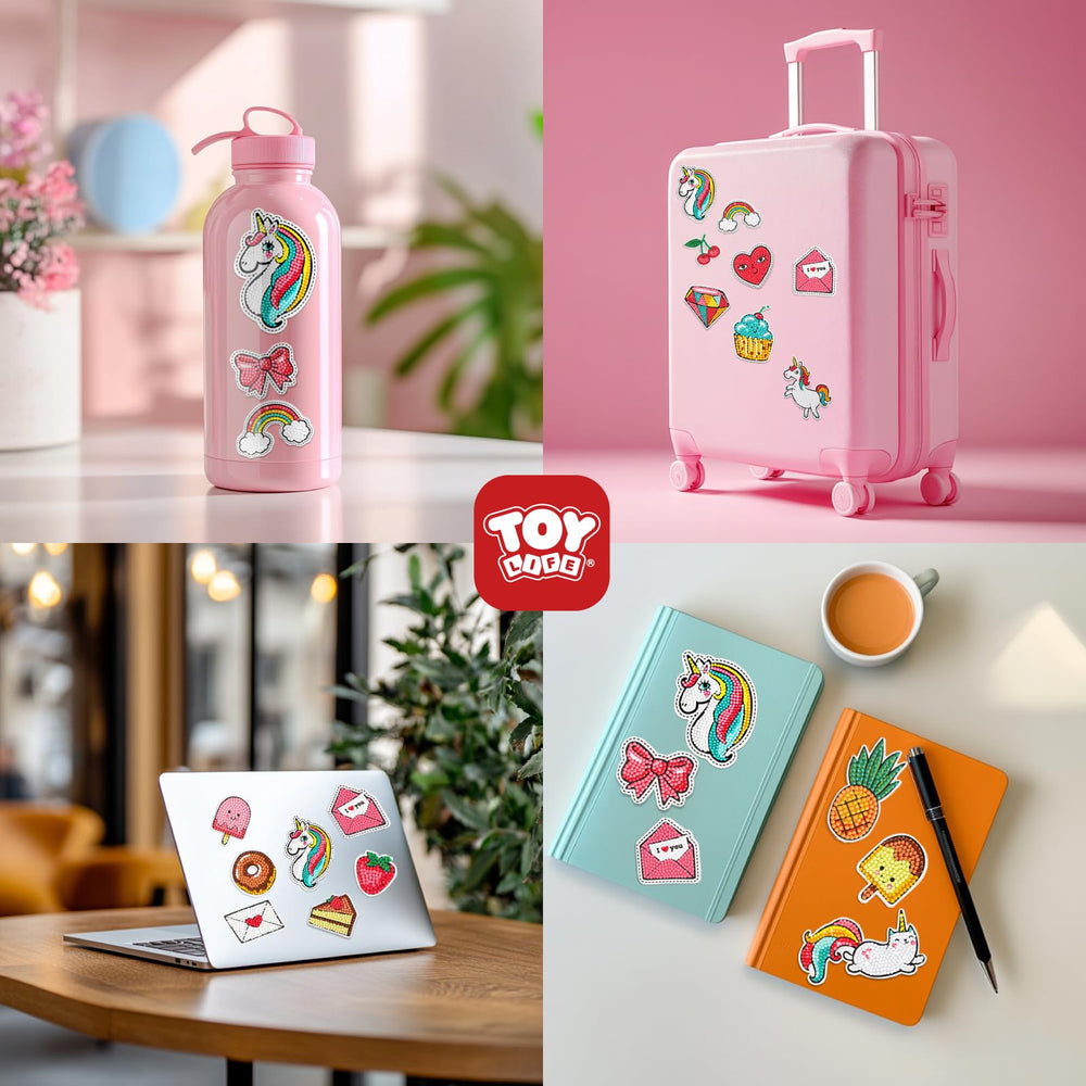 TOY Life ice cream diamond sticker adds sweet color to art sessions.