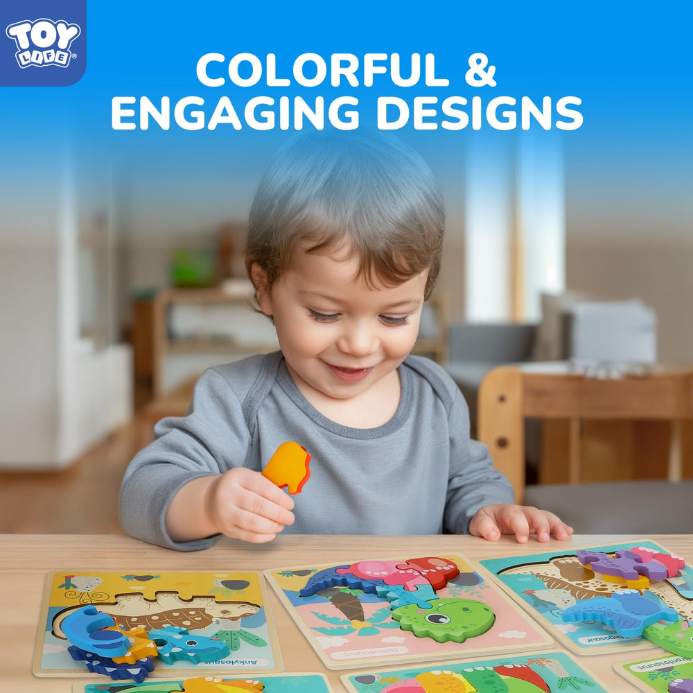 TOY Life dinosaur puzzle with smooth edges ensures safe grasping