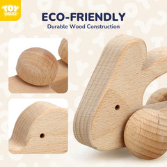 TOY Life durable wooden car designed for long-lasting toddler exploration.