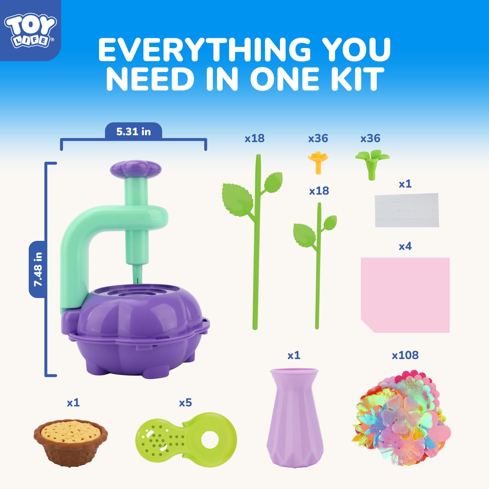 TOY Life flower-cores provide sturdy centers for durable blooms