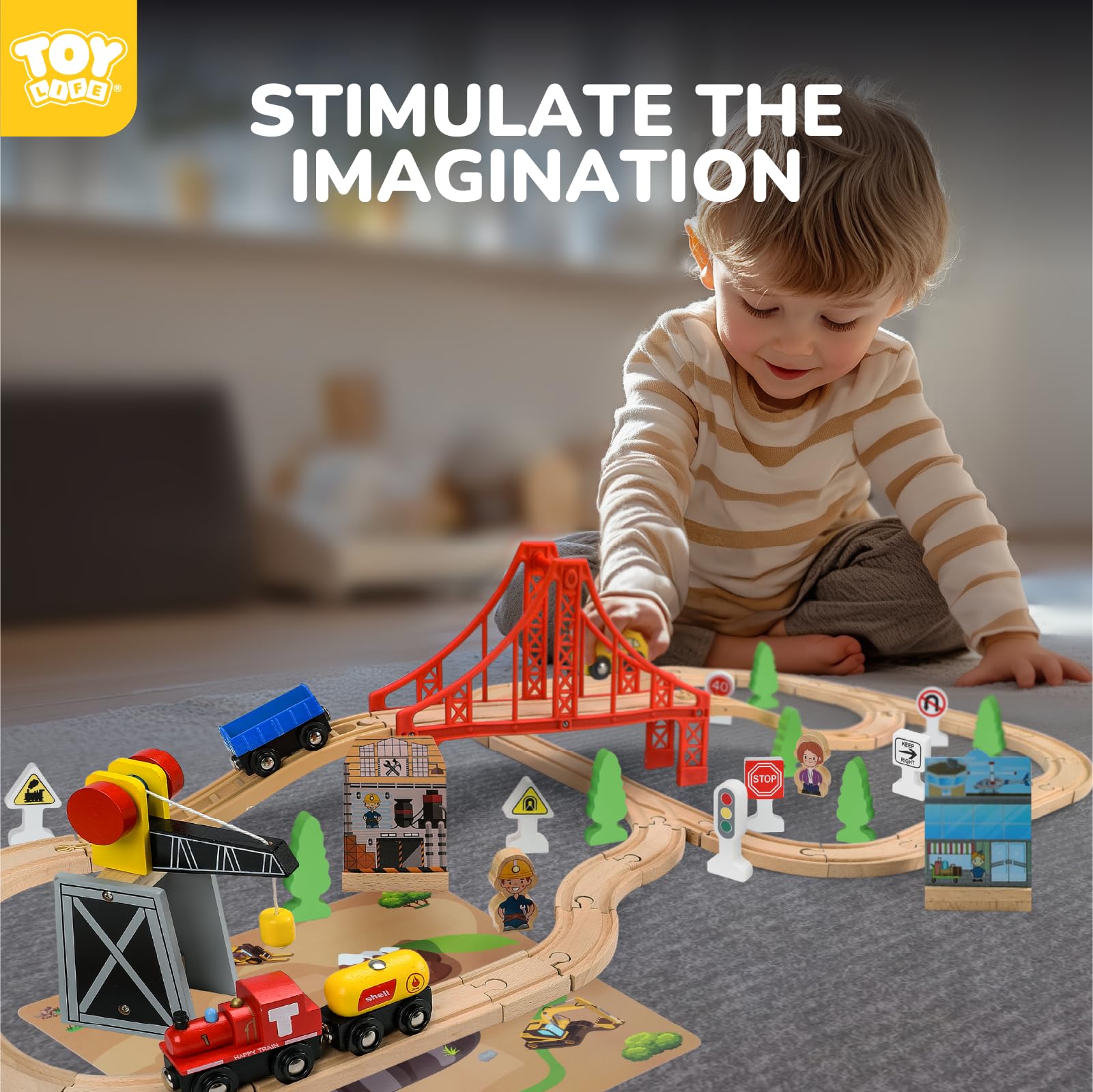 TOY Life gift-ready wooden train set makes a thoughtful present.