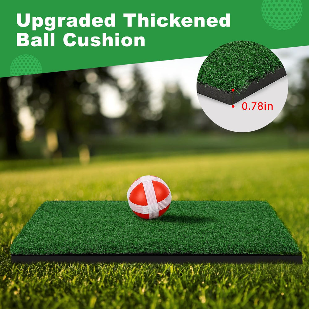 TOY Life Golf Chipping Mat ground stakes keep the mat steady outside.