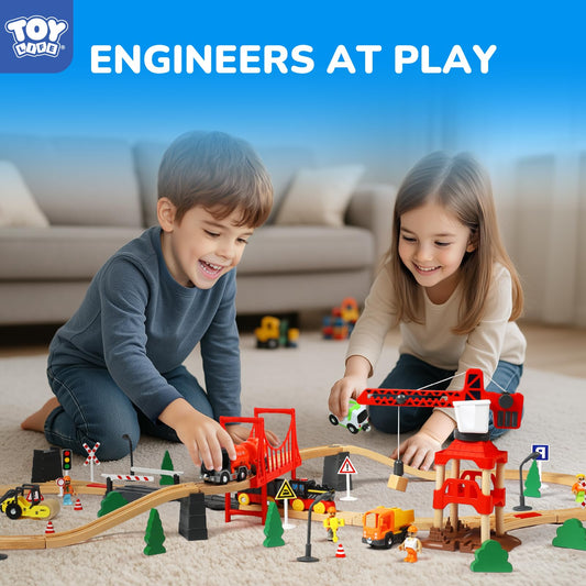 TOY Life locomotive train for kids enhances storytelling and movement skills.