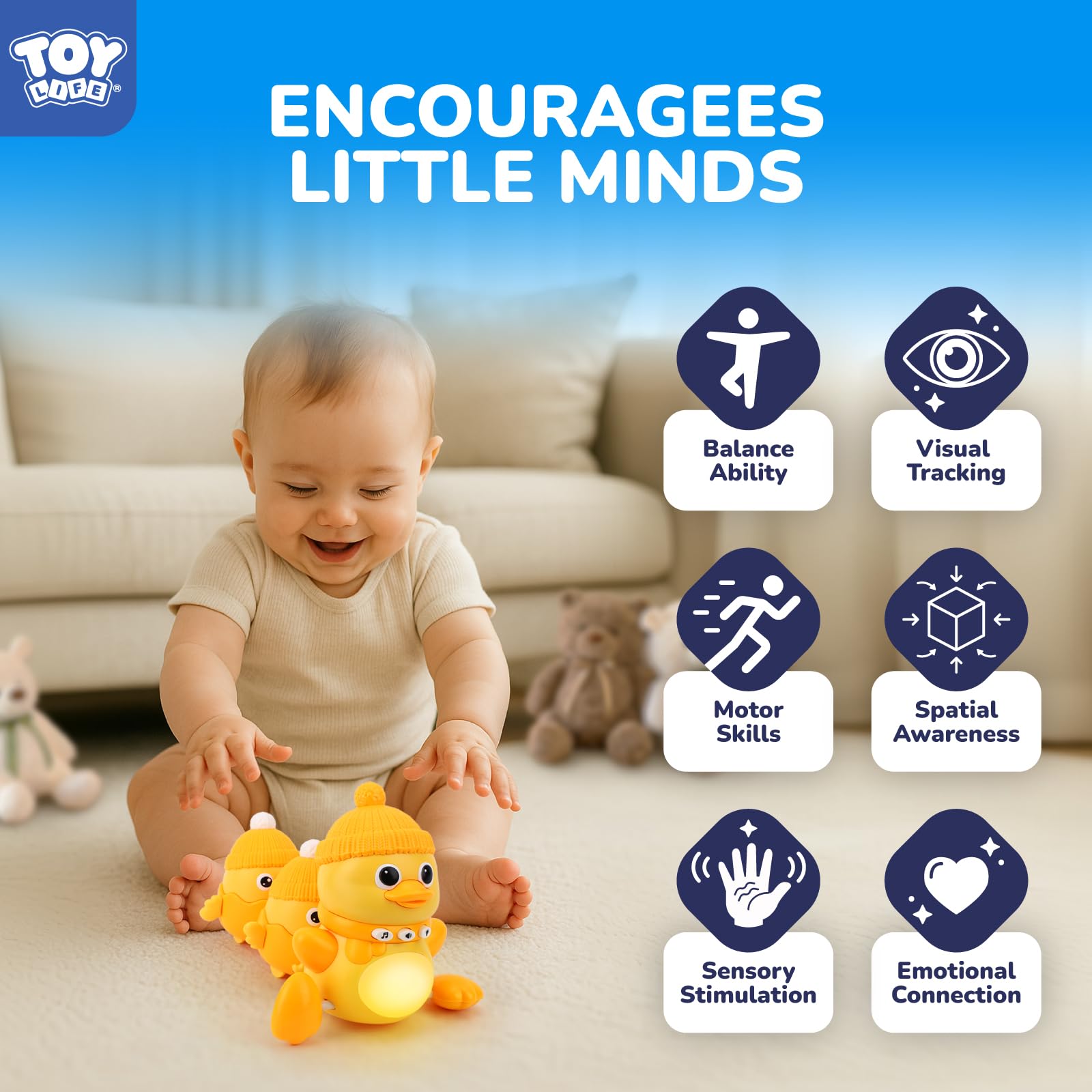TOY Life magnetic baby ducks inspire follow-the-leader play and fine motor skills.