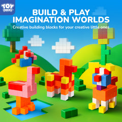 TOY Life magnetic blocks assembly play showing quick-connect magnets for easy construction