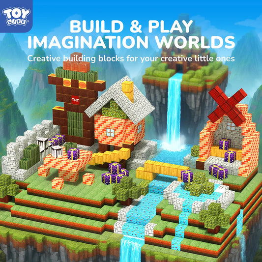 TOY Life blocks enabling dinosaur-adventure builds with magnetic stability and imaginative role-play