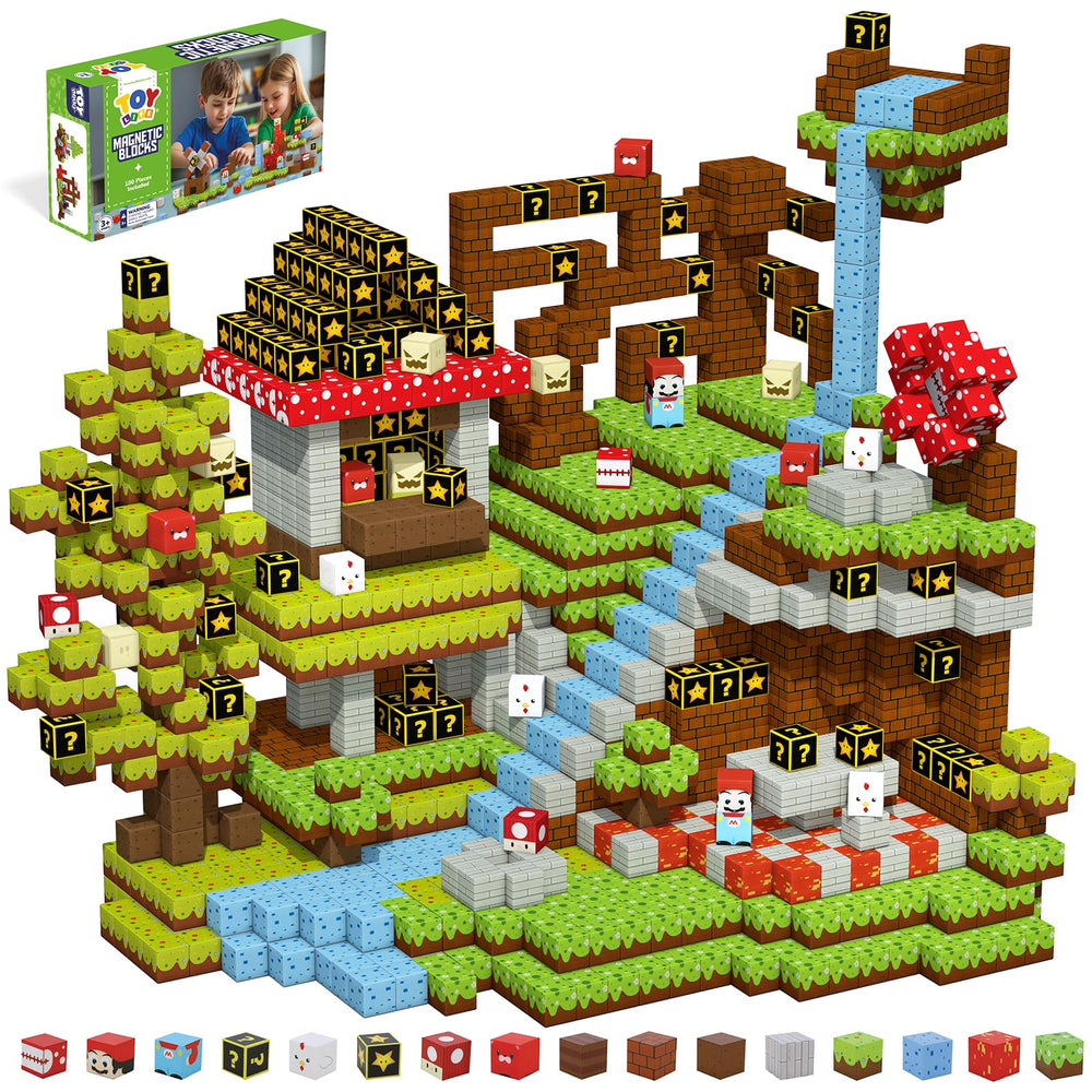 TOY Life magnetic blocks forest castle build stimulates imaginative play and fine motor skills.