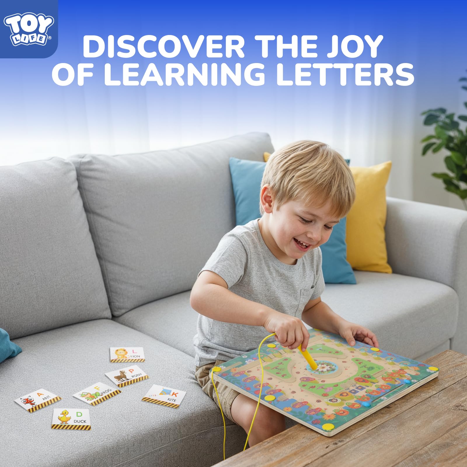 TOY Life Magnetic Color & Number Maze beads path supports smooth, mess-free exploration.