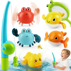 TOY Life magnetic fishing rod for engaging bath play and hand-eye coordination.