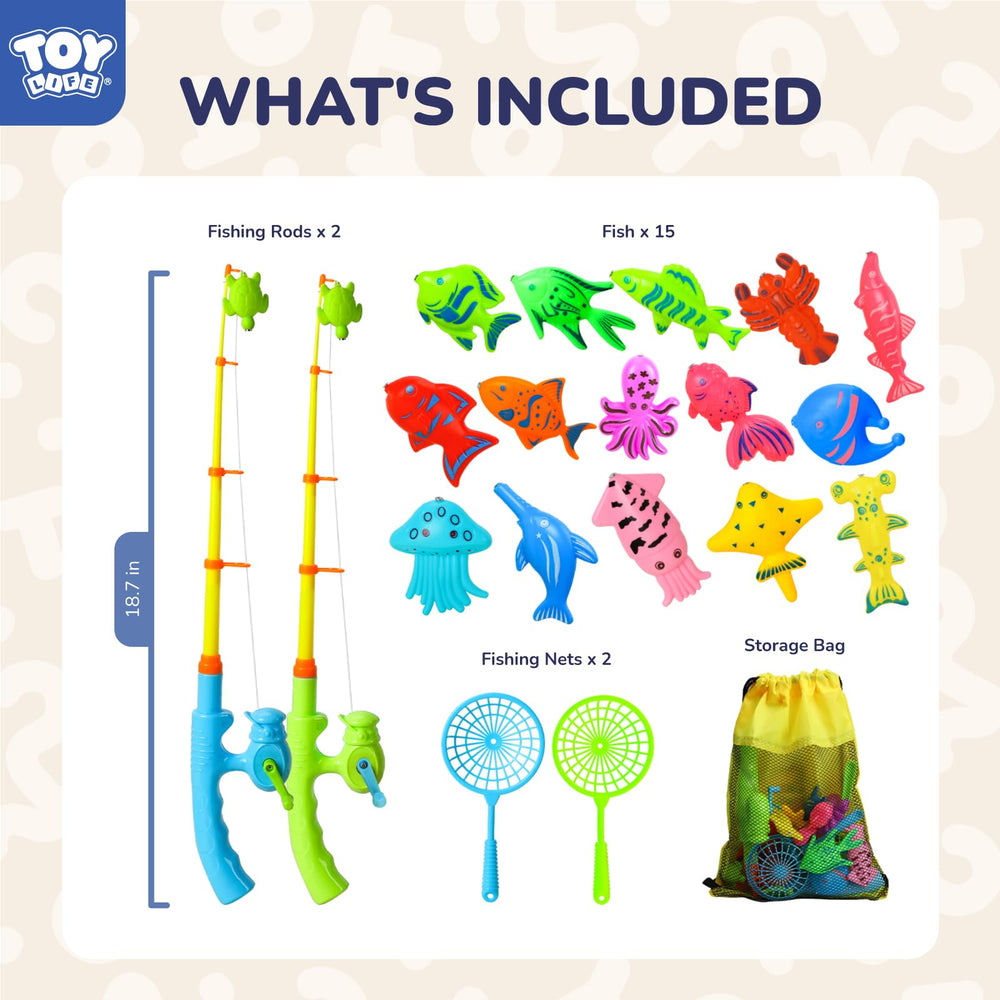 TOY Life magnetic fishing rods enable easy hooks and cooperative play.