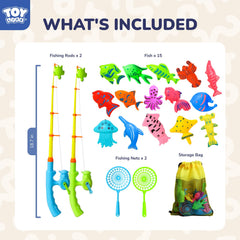 TOY Life magnetic fishing rods enable easy hooks and cooperative play.