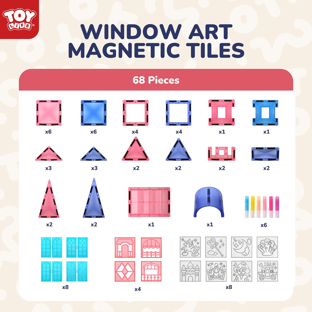 TOY Life magnetic tiles connect easily, supporting quick builds and collaborative play.